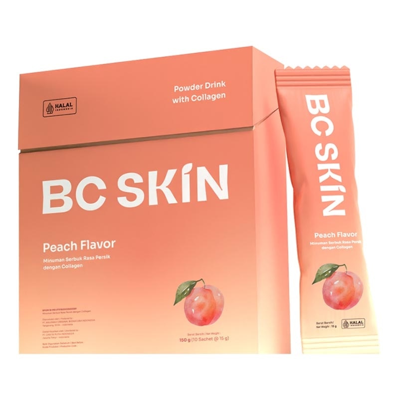 Minuman Serbuk Rasa Peach dengan Collagen 10'S