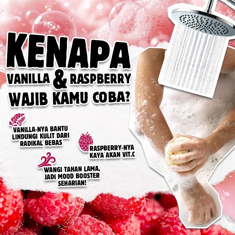 Body Wash Vanilla & Raspberry 1L