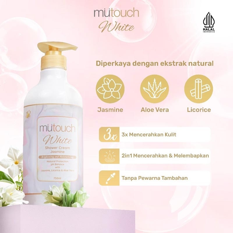 White Shower Cream Brightening and Moisturizing 750 ml