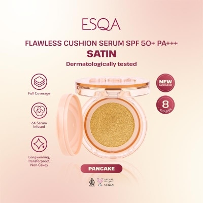 ESQA Flawless Cushion Serum SPF 50+ PA+++ Satin Pancake 15g