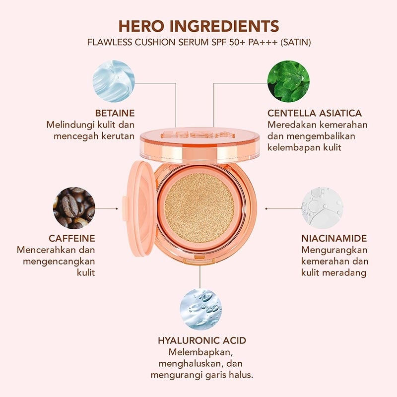 Flawless Cushion Serum SPF 50+ PA+++ Satin Granola 15g