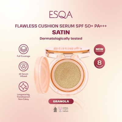 ESQA Flawless Cushion Serum SPF 50+ PA+++ Satin Granola 15g