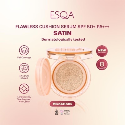 ESQA Flawless Cushion Serum SPF 50+ PA+++ Satin Milkshake 15g