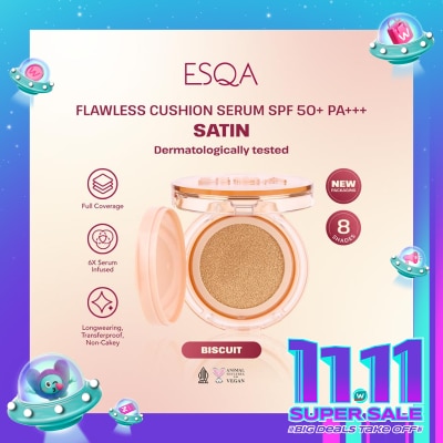 ESQA Flawless Cushion Serum SPF 50+ PA+++ Satin Biscuit 15g