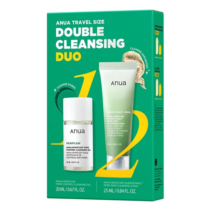 Travel Size Double Cleansing Duo (Cleansing Oil 20ml + Heartleaf Quercetinol 25ml)