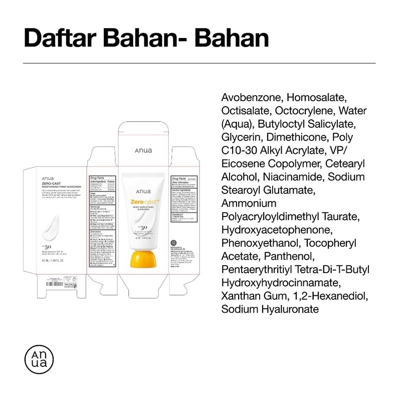Zero-Cast Moisturizing Finish Sunscreen 50ml