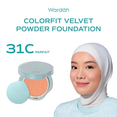 WARDAH - Colorfit Velvet Powder Foundation 31C Parfait 11g