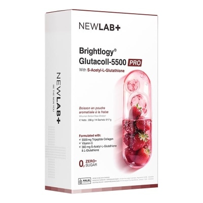 glutacol glutathione collagen drink NEWLAB+, Brightlogy Glutacoll 5500 PRO 14'S probiotic coffee BPC 157 Houston | better digestion Weight:250.00 Gram