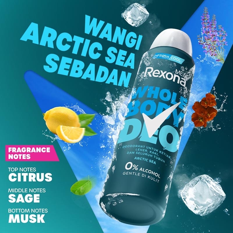 Men Aerosol Deodorant Spray Arctic Sea 150ml