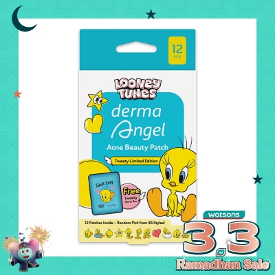 DERMA ANGEL Tweety Acne Beauty Patch Blue 12'S