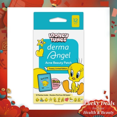 DERMA ANGEL Tweety Acne Beauty Patch Blue 12'S