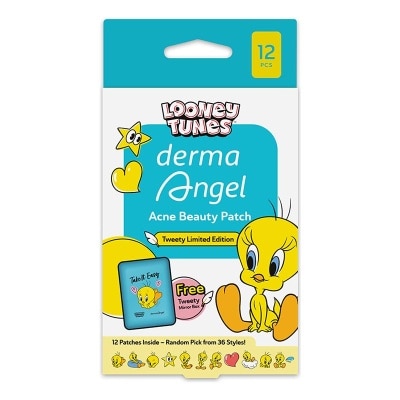 DERMA ANGEL Tweety Acne Beauty Patch Blue 12'S
