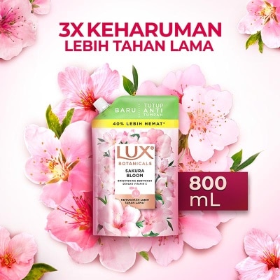 LUX Sabun Mandi Cair Botanicals Sakura Bloom Pouch 800ml