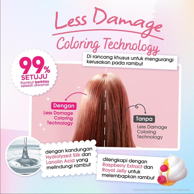 Creamy Hair Bubble Hair Color Cat Pewarna Rambut Amber Brown