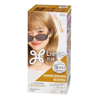 LIESE - Creamy Hair Bubble Hair Color Cat Pewarna Rambut Amber Brown