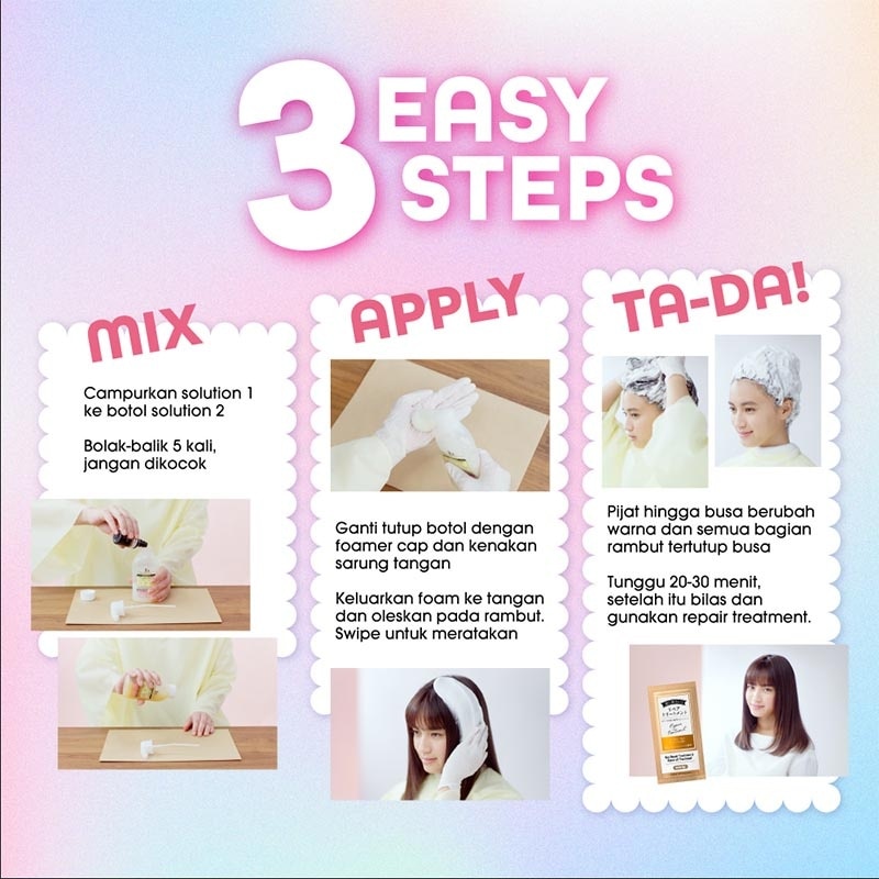 Creamy Hair Bubble Hair Color Cat Pewarna Rambut Starry Ash