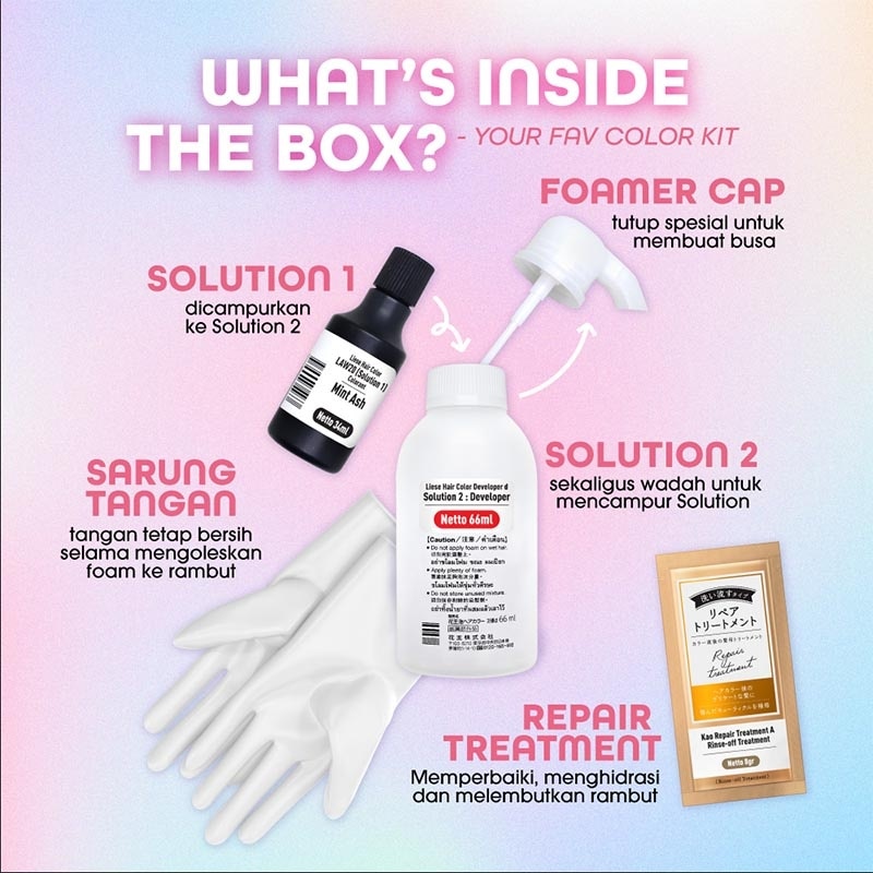 Creamy Hair Bubble Hair Color Cat Pewarna Rambut Starry Ash