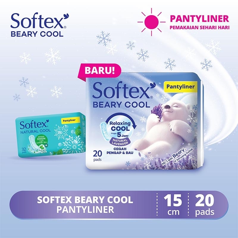 Beary Cool Pantyliner 15cm 20'S