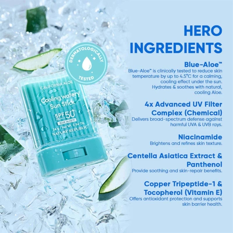 California Aloe Cooling Watery Sun Stick SPF50+PA++++ 24g