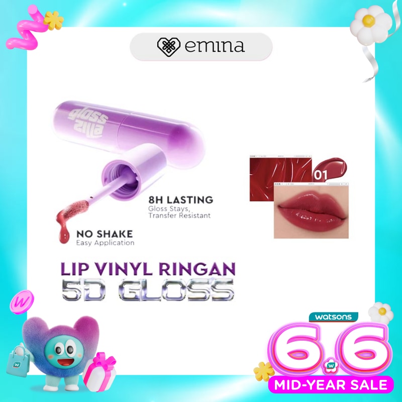 Glosszilla Lightweight Lip Jelly Vinly 01 Redwood Remix 3 g