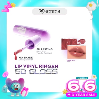 EMINA - Glosszilla Lightweight Lip Jelly Vinly 05 Demure Petal 3 g