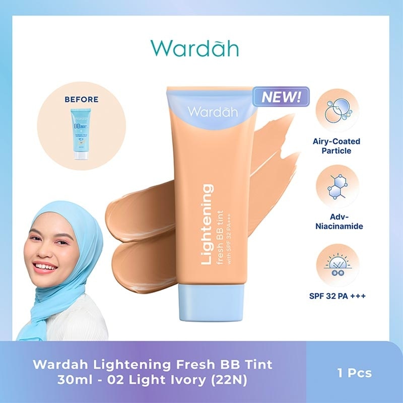 Wardah Lightening Fresh BB Tint 02 Light Ivory (22N) 30ml