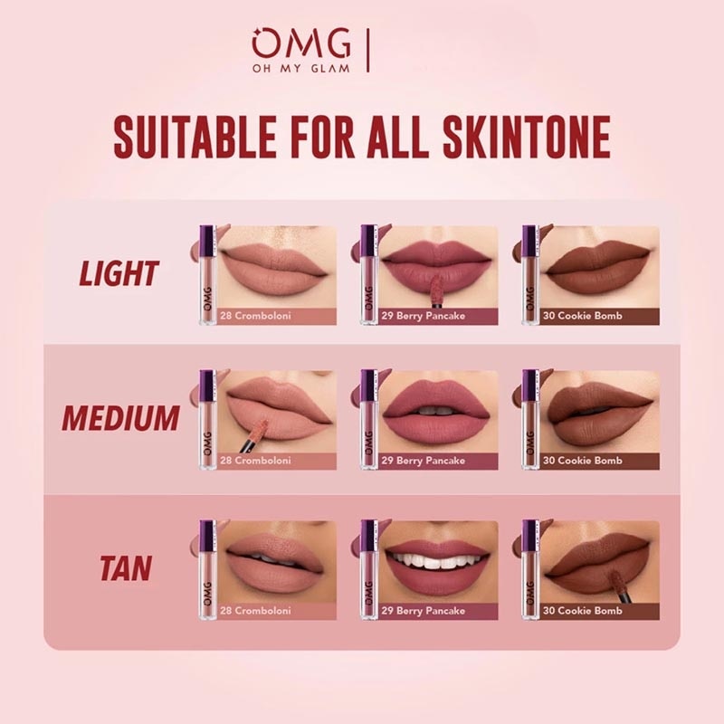 Oh My Glam Mattelast Lip Cream 29 Berry Pancake 2.9g