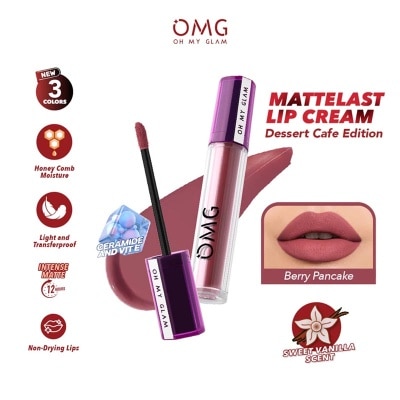 OMG Oh My Glam Mattelast Lip Cream 29 Berry Pancake 2.9g