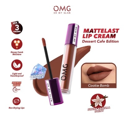OMG Oh My Glam Mattelast Lip Cream 30 Cookie Bomb 2.9g