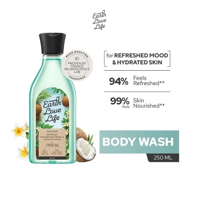 EARTH LOVE LIFE South Bali Frangipani & Tropical Coconut Water Body Wash 250ml