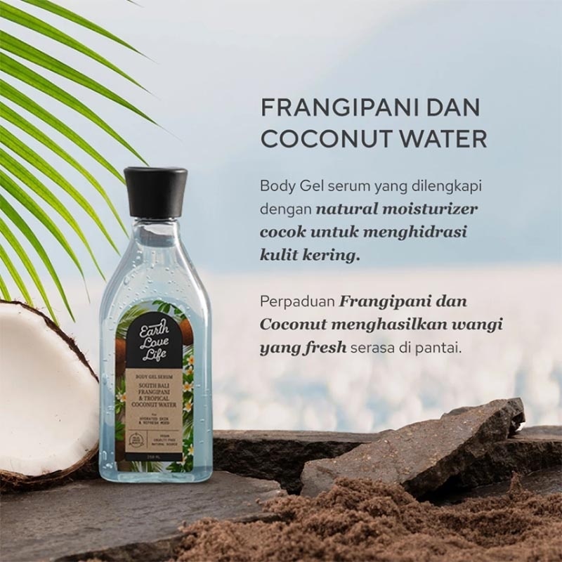 South Bali Frangipani & Tropical Coconut Water Body Gel Serum 250ml