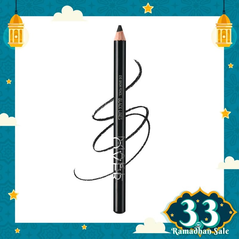 MAKE OVER Make Over Eye Brow Pencil Black Lines 1.14g