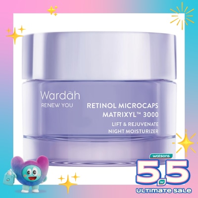 WARDAH - Wardah Renew You Retinol Microcaps Matrixyl™? 3000 Lift & Rejuvenate Night Moisturizer 30g