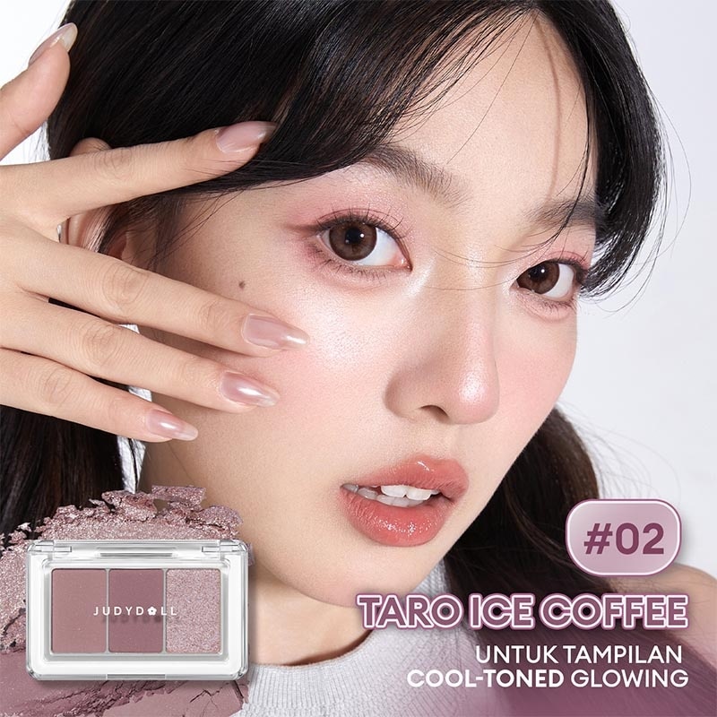 3 Colors Eyeshadow Mini Palette 02 Taro Ice Coffe - 2.5 g