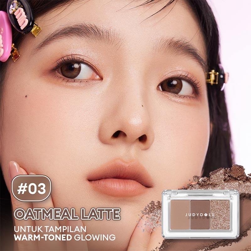 3 Colors Eyeshadow Mini Palette 03 Oatmeal Latte - 2.5 g