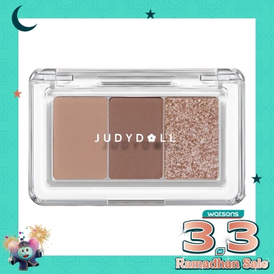 JUDYDOLL 3 Colors Eyeshadow Mini Palette 03 Oatmeal Latte - 2.5 g