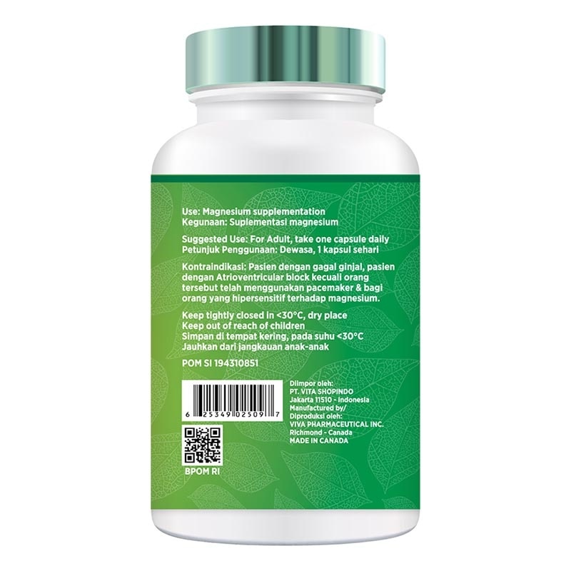 Magnesium Glycinate 500mg Kapsul 30'S