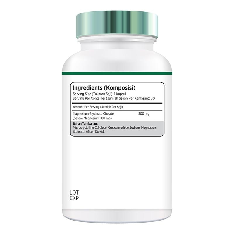 Magnesium Glycinate 500mg Kapsul 30'S