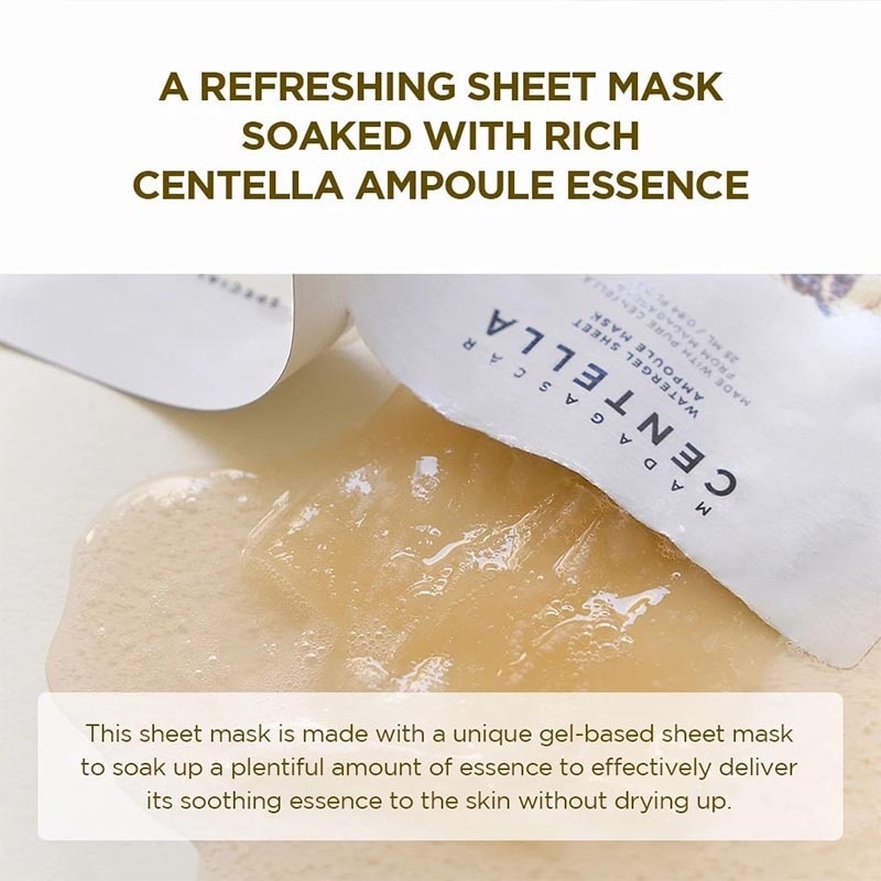 Madagascar Centella Watergel Sheet Ampoule Mask 5'S