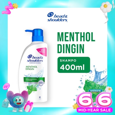 HEAD & SHOULDER - Shampoo Anti Ketombe Cool Menthol Perawatan Rambut 400ml
