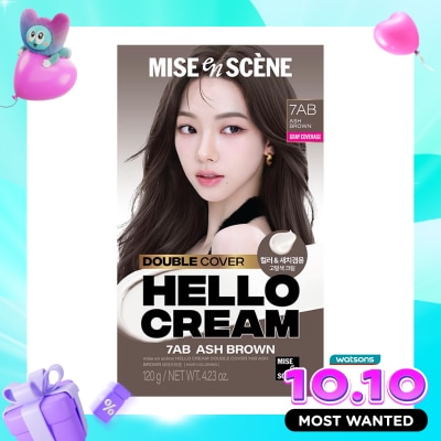 MISE EN SCENE Hello Cream Double Cover 7AB Ash Brown 120g image