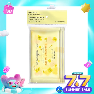 WATSONS COLLECTION - Osmanthus Scented Invigorating Wet Wipes 3X10'S