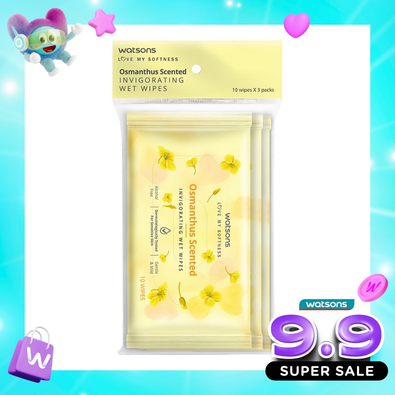 Osmanthus Scented Invigorating Wet Wipes 3X10'S image