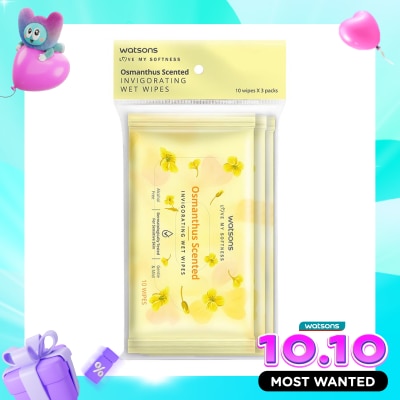 WATSONS COLLECTION Osmanthus Scented Invigorating Wet Wipes 3X10'S image