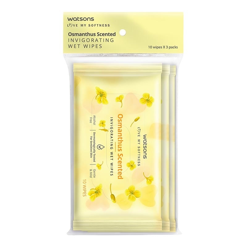 Osmanthus Scented Invigorating Wet Wipes 3X10'S