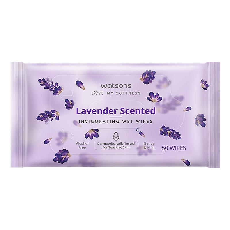 Lavender Scented Invigorating Wet Wipes 50'S