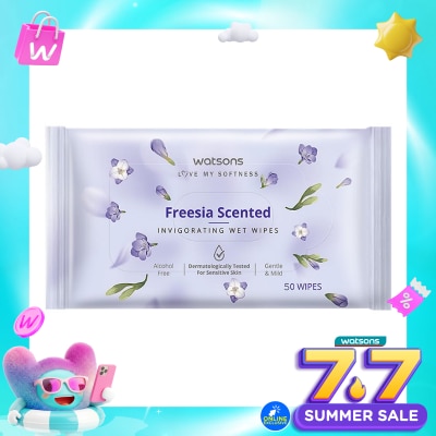 WATSONS COLLECTION - Freesia Scented Invigorating Wet Wipes 50'S