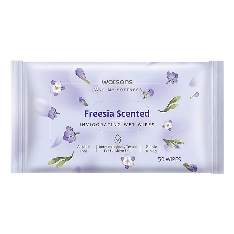 Freesia Scented Invigorating Wet Wipes 50'S