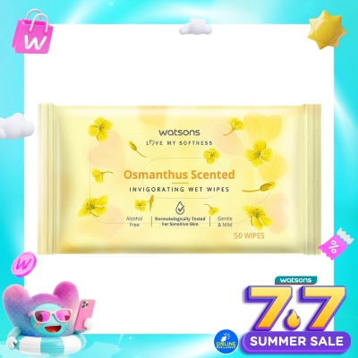 WATSONS COLLECTION - Osmanthus Scented Invigorating Wet Wipes 50'S