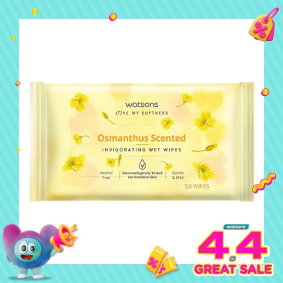 WATSONS - Osmanthus Scented Invigorating Wet Wipes 50'S